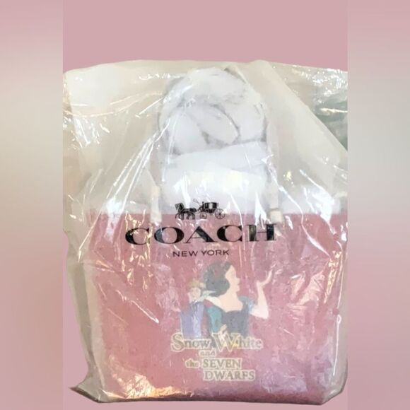 DISNEY X COACH CITY TOTE BAG EVIL QUEEN MOTIF SNOW WHITE AND THE SEVEN DWARFS - Picture 14 of 14